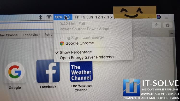 Battery charging and no more Service Battery sign on Macbook