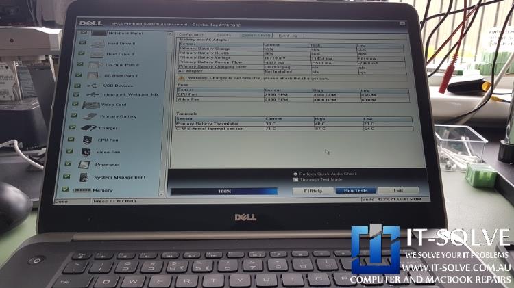 Dell diagnostic shows overheating - Dell Laptop Repair