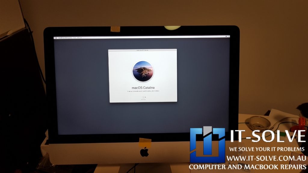 Installing Catalina on 2019 iMac with a newly install SSD