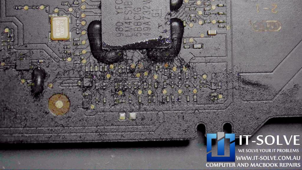 SMC controller on a Macbook Air water damage repair